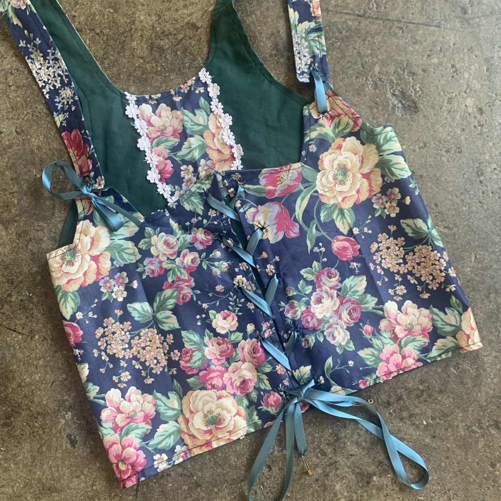 handmade floral corset